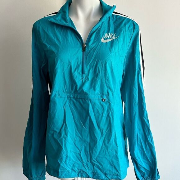 Nike Colorblock Anorak Pullover Colorblock Windbreaker Logo Jacket Sz L - Picture 2 of 7